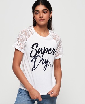 Superdry Madeline Graphic Női Pólók Fehér | FIQXB1397